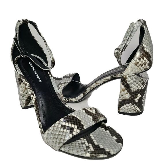 Alexander Wang Shoes - Alexander Wang Women Sandals Abby snake Cut Out chunky Heel  sz 39.5  9.5 new